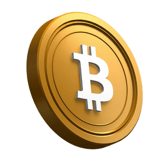 Nagnuta Bitcoin BTC kovanica prikazana kao vizualni element u hero sekciji