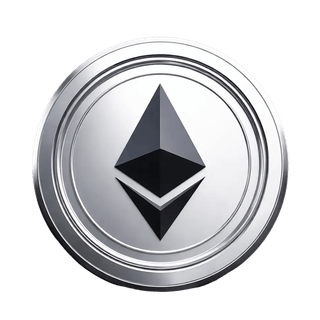 Grafički element kovanice Ethereum ETH kriptovalute koji pluta
